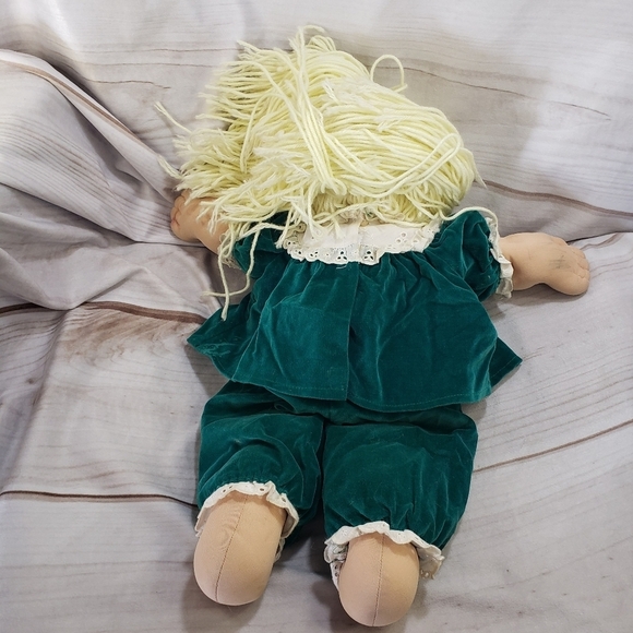 Cabbage Patch Kids Doll Head Mold 16 Blonde Hair Blue Eyes READ 16 Inch 1983 - Picture 12 of 16